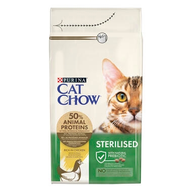 CAT CHOW Sterilised cu Pui hrana uscata pisici