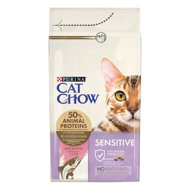 CAT CHOW Sensitive cu Somon hrana uscata pisici