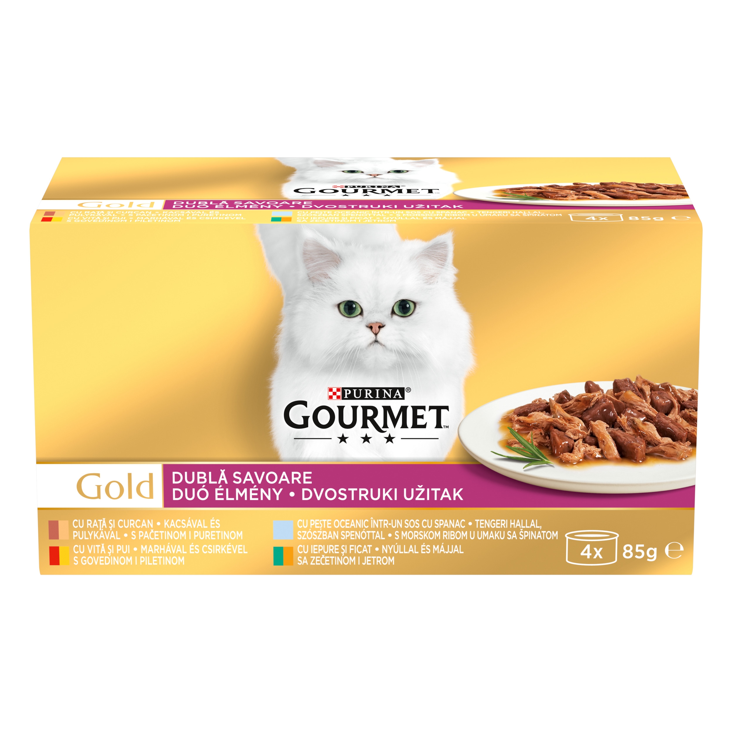 Gourmet GOLD Double Pleasure Multipack, hrana umeda pisici | Purina RO