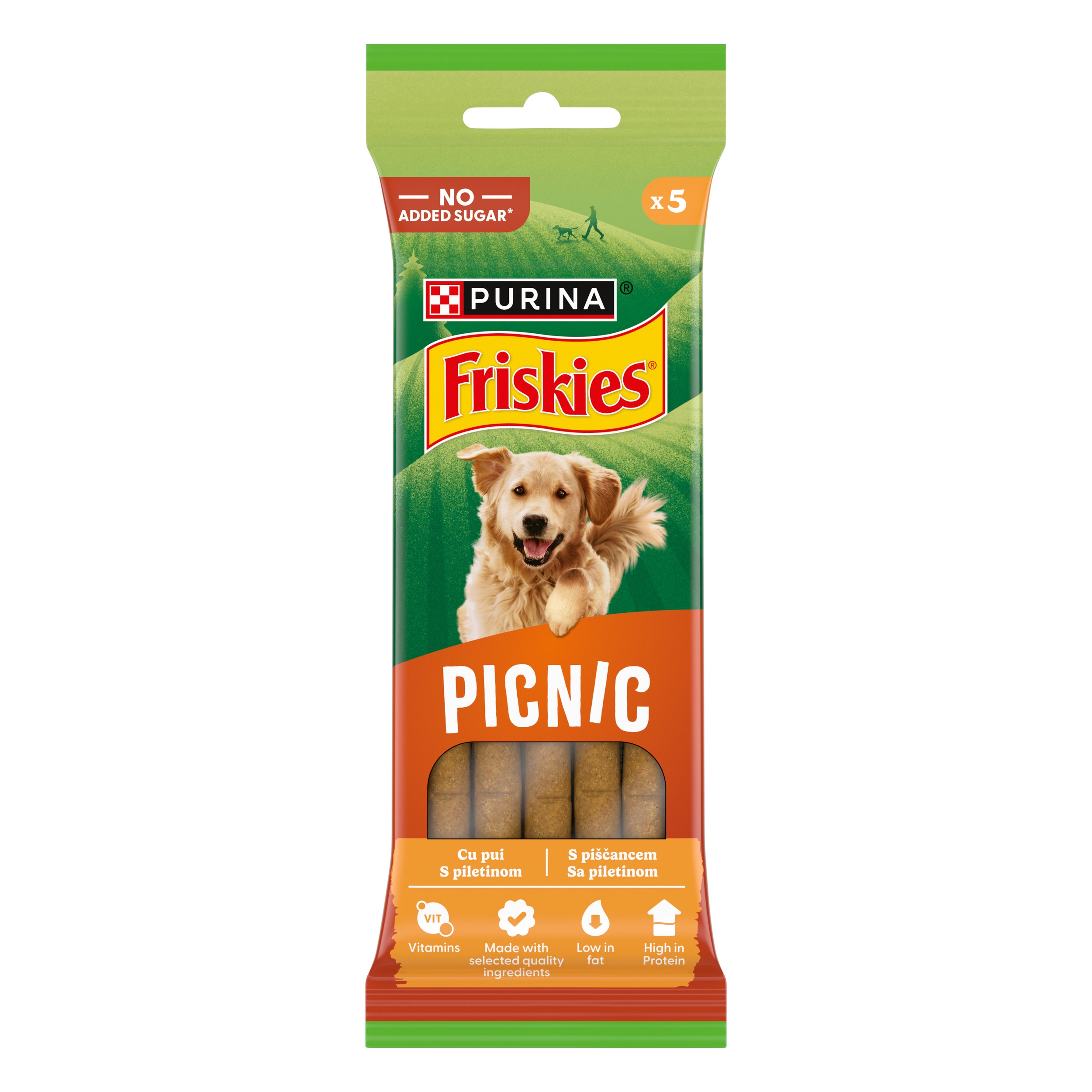 FRISKIES® Picnic cu Pui, hrana uscata,recompense caini | Purina RO