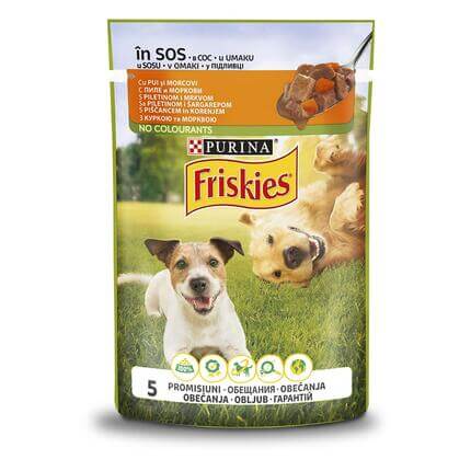 FRISKIES Adult cu Pui si Morcovi in Sos 100 g