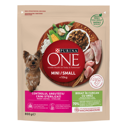 PURINA ONE MINI Weight Control cu Curcan si Orez