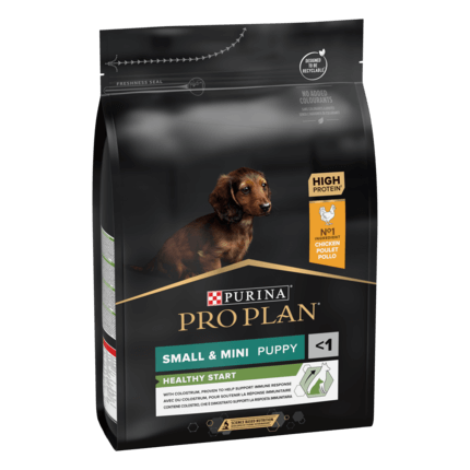 PURINA PRO PLAN PUPPY Healthy Start hrana uscata caini junior Talie Mica si Foarte Mica bogat in pui