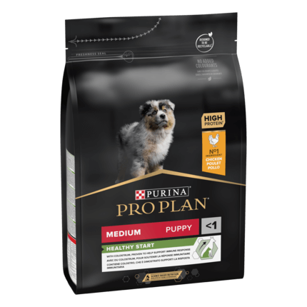 PURINA PRO PLAN PUPPY Healthy Start hrana uscata caini Talie Medie bogat in pui