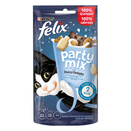 Recompense pisici FELIX PARTY MIX Dairy Delight cu Lapte Iaurt si Branza