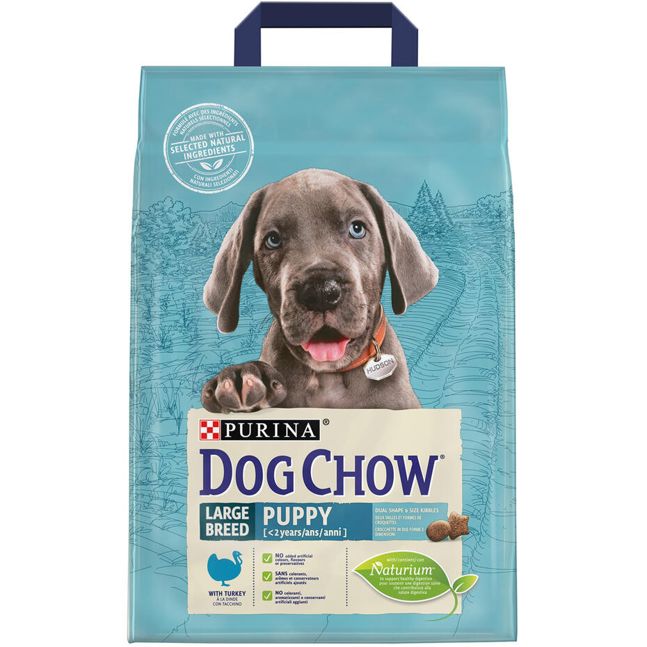 DOG CHOW PUPPY Talie Mare cu Curcan 2.5 kg