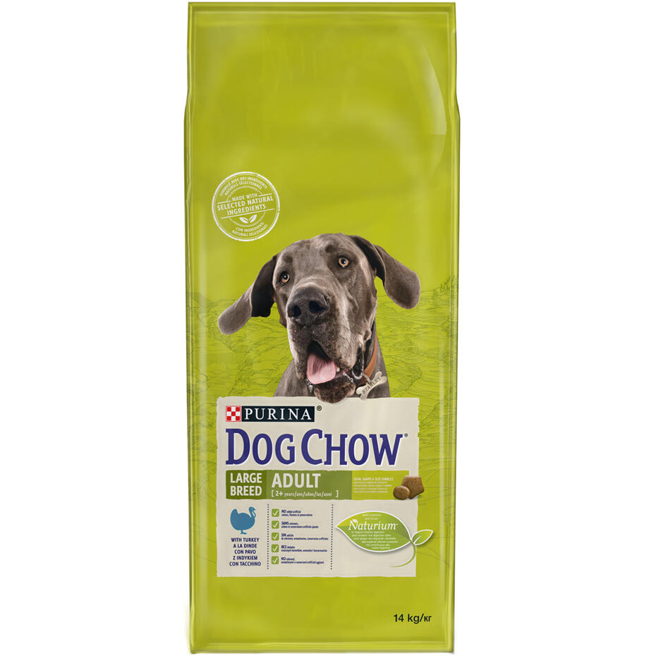 DOG CHOW ADULT Talie Mare cu Curcan 14 kg