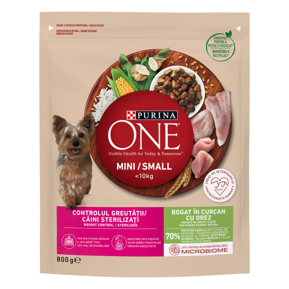 PURINA ONE MINI Weight Control cu Curcan si Orez