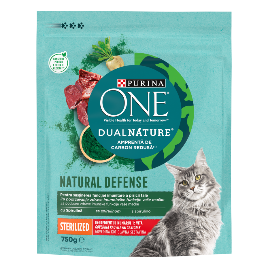 PURINA ONE DualNature Sterilized cu Vita, hrana uscata pisici sterilizate