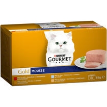 hrana umeda pisici GOURMET Gold Pate Pachet Mixat Vita / Curcan / Ficat / Ton