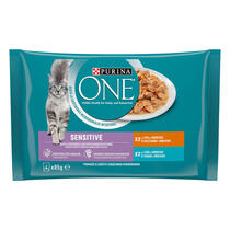 PURINA ONE® SENSITIVE, Pachet Mixat, hrană umedă pentru pisici