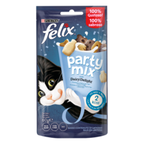 Recompense pisici FELIX PARTY MIX Dairy Delight cu Lapte Iaurt si Branza