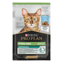 PURINA® PRO PLAN® Adult STERILISED MAINTENANCE Terină cu cod, hrană umedă completă pentru pisici adulte sterilizate