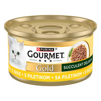 GOURMET GOLD Delicii suculente cu pui, hrană umedă completă pentru pisici adulte