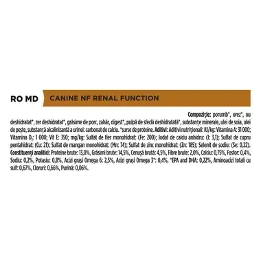 PURINA PRO PLAN VETERINARY DIETS NF Renal Function hrana uscata caini