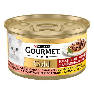 GOURMET GOLD cu somon si pui 85 g