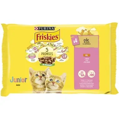 FRISKIES Junior cu Pui în Sos 4x85 g