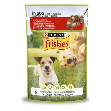 FRISKIES Adult cu Vita si Cartofi in Sos 100 g