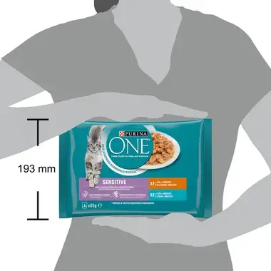 PURINA ONE® SENSITIVE, Pachet Mixat, hrană umedă pentru pisici