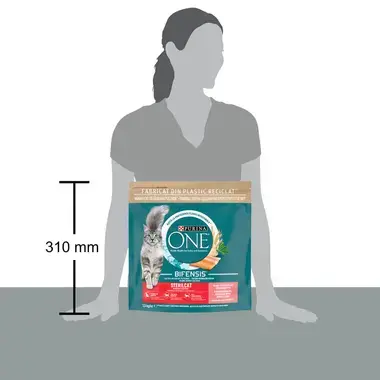 PURINA ONE® Sterilcat cu Somon și Cereale Integrale, hrană uscată pentru pisici