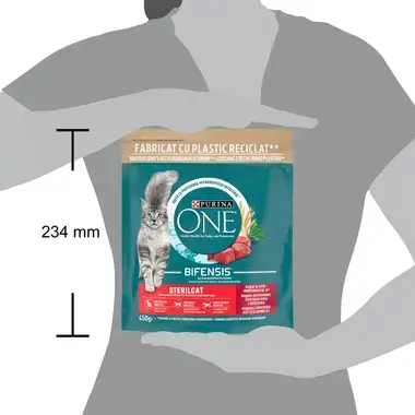 PURINA ONE® Sterilcat cu Vită și Grâu, hrană uscată pentru pisici