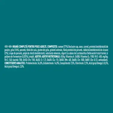 PURINA ONE® ADULT cu Somon și Cereale Integrale, hrană uscată pentru pisici