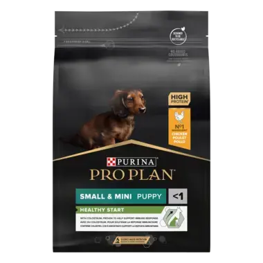 PURINA PRO PLAN PUPPY Healthy Start hrana uscata caini junior Talie Mica si Foarte Mica bogat in pui