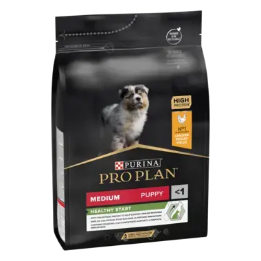 PURINA PRO PLAN PUPPY Healthy Start hrana uscata caini Talie Medie bogat in pui