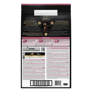 PURINA PRO PLAN ADULT Sensitive Skin hrana uscata caini Talie Mica si Foarte Mica bogat in somon