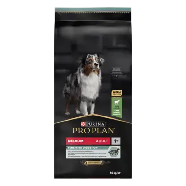 PURINA PRO PLAN ADULT Sensitive Digestion hrana uscata caini Talie Medie bogat in miel