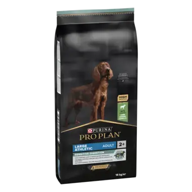 PURINA PRO PLAN ADULT Sensitive Digestion hrana uscata caini Talie Mare Atletica bogat in miel