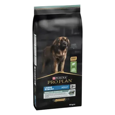 PURINA PRO PLAN ADULT Sensitive Digestion hrana uscata caini Talie Mare Robusta bogat in miel
