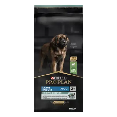 PURINA PRO PLAN ADULT Sensitive Digestion hrana uscata caini Talie Mare Robusta bogat in miel