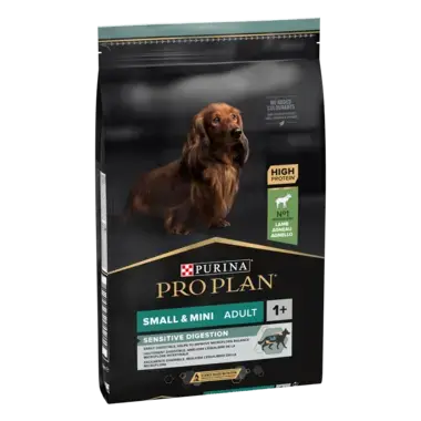 PURINA PRO PLAN ADULT Sensitive Digestion hrana uscata caini Talie Mica si Foarte Mica bogat in miel