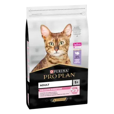 PURINA PRO PLAN ADULT Delicate Digestion bogat in curcan hrana uscata pisici
