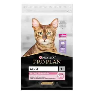 PURINA PRO PLAN ADULT Delicate Digestion bogat in curcan hrana uscata pisici