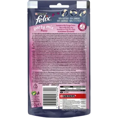 Recompense pisici FELIX PARTY MIX Dairy Delight cu Lapte Iaurt si Branza