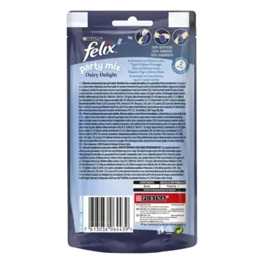 Recompense pisici FELIX PARTY MIX Dairy Delight cu Lapte Iaurt si Branza