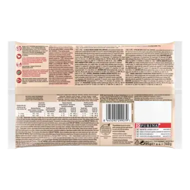 PURINA ONE MINI Weight Control/Sterilised, cu curcan, morcovi, și mazăre / cu pui, orez brun, și roșii, în sos, hrană umedă p