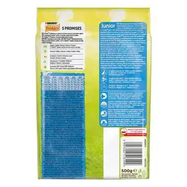 FRISKIES JUNIOR, cu pui, legume și lapte, hrană uscată pentru câini