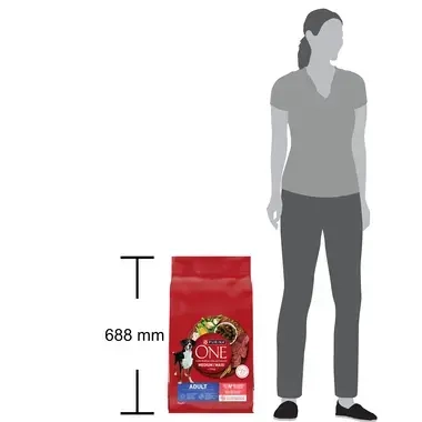 PURINA ONE® MEDIUM/MAXI Adult, cu Vită și Orez, hrană uscată pentru câini. 7kg size