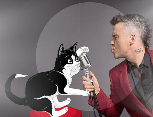 Felix și Robbie la microfon